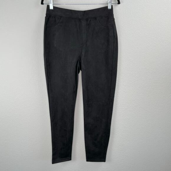 Philosophy Pants - Philosophy Anthropologie Black Faux Suede High Rise Leggings Pockets NWT Medium